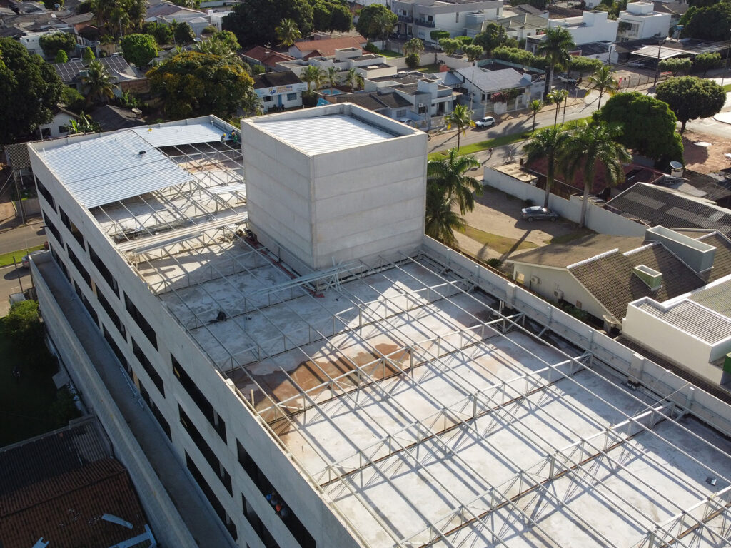 Obra edifício comercial Brasil Corporate​ - Plax Engenharia